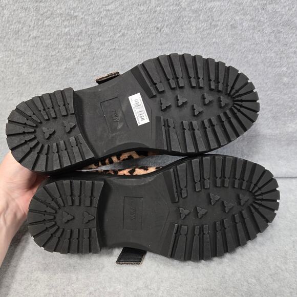 Torrid Leopard Print Velvet Mary Jane Lug Loafers Size 7WW - Picture 5 of 9